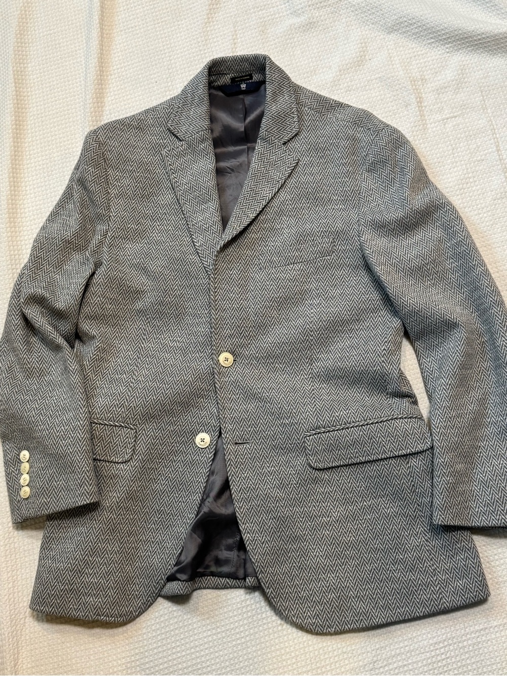 Massimo Dutti Gray Herringbone Sport Coat